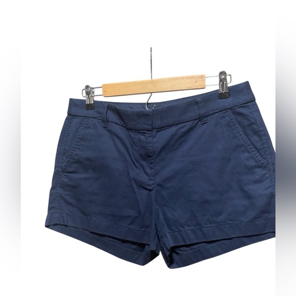 J.Crew Chino Navy Flat Front Women’s Shorts| Size 8 - Picture 1 of 4